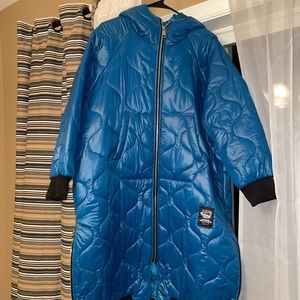 99 ROSA Women’s blue puffer long coat ONE SIZE